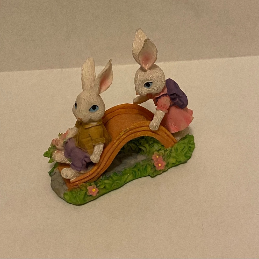 Easter Bunny Figurine Spring Bunny Decoration Mini Rabbit Collectible